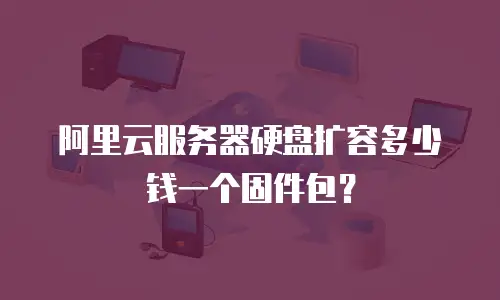 阿里云服务器硬盘扩容多少钱一个固件包？