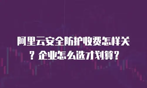阿里云安全防护收费怎样关？企业怎么选才划算？