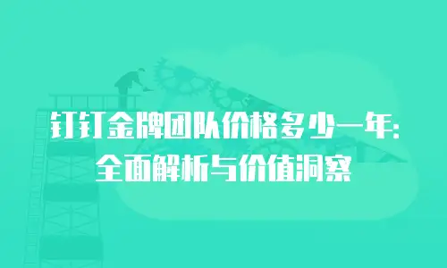 钉钉金牌团队价格多少一年：全面解析与价值洞察