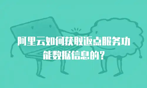 阿里云如何获取返点服务功能数据信息的？