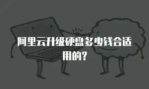 阿里云升级硬盘多少钱合适用的？