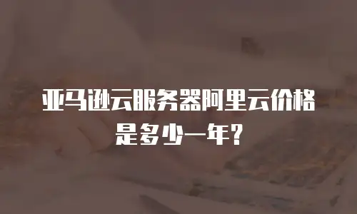 亚马逊云服务器阿里云价格是多少一年？