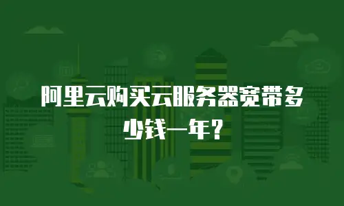 阿里云购买云服务器宽带多少钱一年？