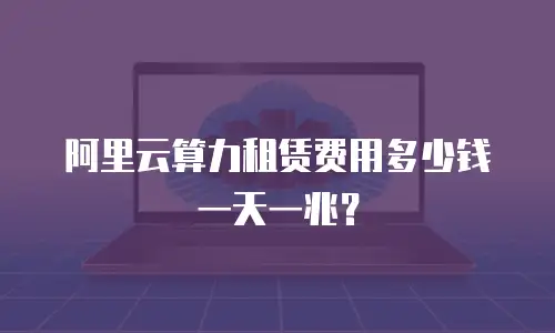 阿里云算力租赁费用多少钱一天一兆？