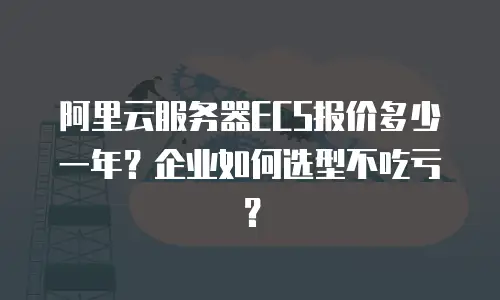 阿里云服务器ECS报价多少一年？企业如何选型不吃亏？