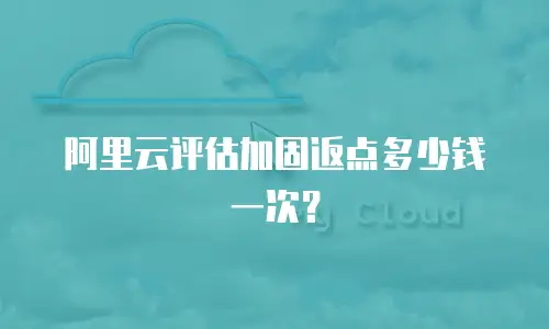 阿里云评估加固返点多少钱一次？