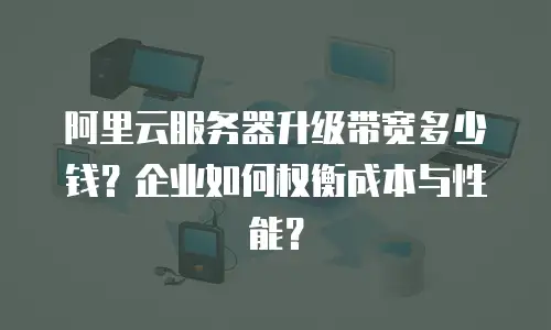阿里云服务器升级带宽多少钱？企业如何权衡成本与性能？
