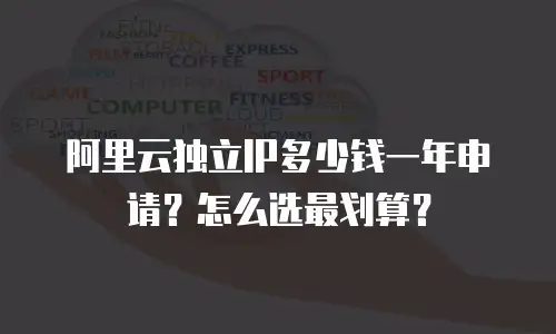 阿里云独立IP多少钱一年申请？怎么选最划算？