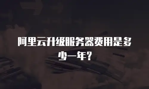 阿里云升级服务器费用是多少一年？
