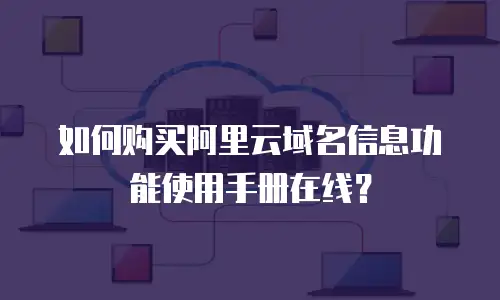 如何购买阿里云域名信息功能使用手册在线？