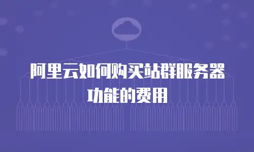 阿里云如何购买站群服务器功能的费用