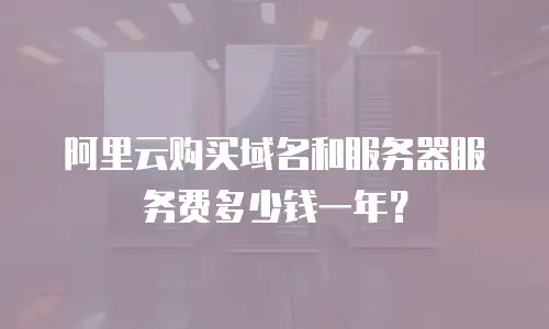 阿里云购买域名和服务器服务费多少钱一年？