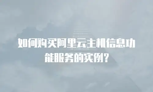 如何购买阿里云主机信息功能服务的实例？