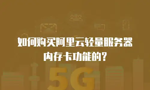 如何购买阿里云轻量服务器内存卡功能的？