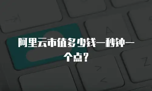 阿里云市值多少钱一秒钟一个点？