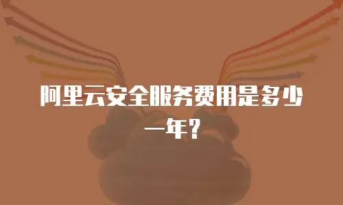 阿里云安全服务费用是多少一年？