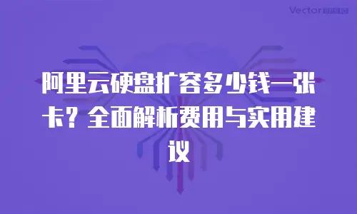 阿里云硬盘扩容多少钱一张卡？全面解析费用与实用建议