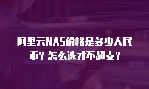 阿里云NAS价格是多少人民币？怎么选才不超支？