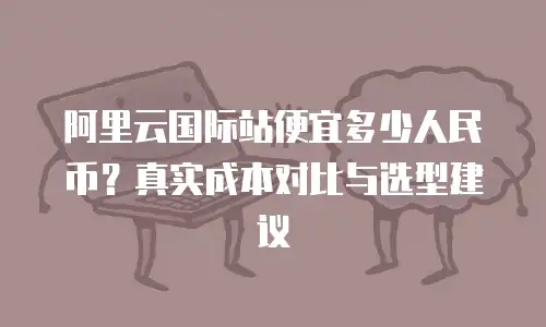 阿里云国际站便宜多少人民币？真实成本对比与选型建议