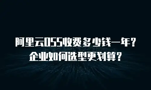 阿里云OSS收费多少钱一年？企业如何选型更划算？