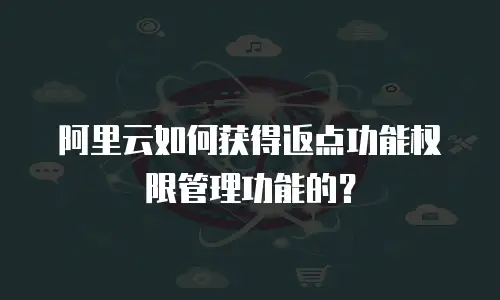 阿里云如何获得返点功能权限管理功能的？