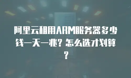 阿里云租用ARM服务器多少钱一天一兆？怎么选才划算？