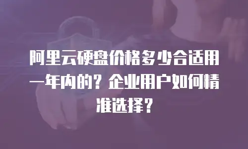 阿里云硬盘价格多少合适用一年内的？企业用户如何精准选择？