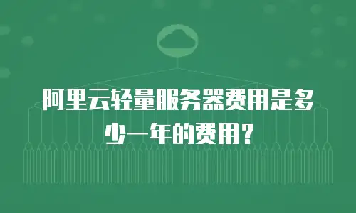 阿里云轻量服务器费用是多少一年的费用？