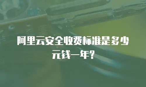 阿里云安全收费标准是多少元钱一年？