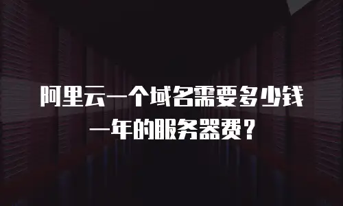 阿里云一个域名需要多少钱一年的服务器费？
