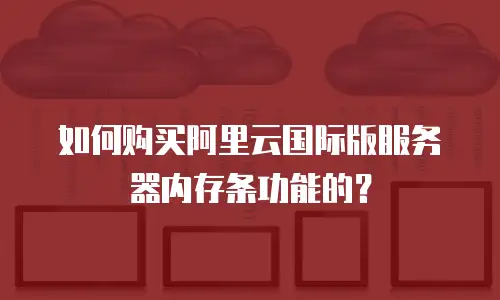 如何购买阿里云国际版服务器内存条功能的？