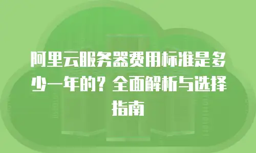 阿里云服务器费用标准是多少一年的？全面解析与选择指南