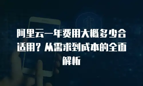 阿里云一年费用大概多少合适用？从需求到成本的全面解析