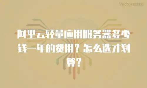 阿里云轻量应用服务器多少钱一年的费用？怎么选才划算？