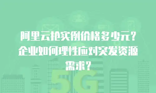 阿里云抢实例价格多少元？企业如何理性应对突发资源需求？