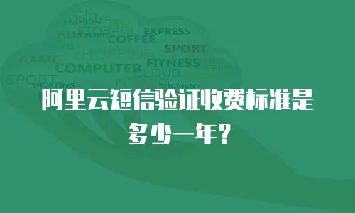 阿里云短信验证收费标准是多少一年？