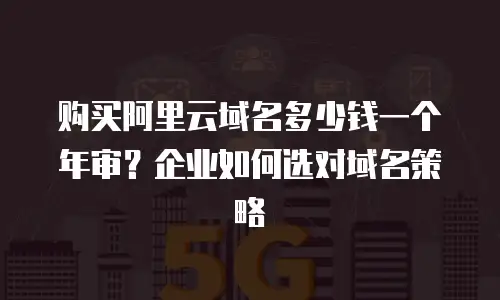 购买阿里云域名多少钱一个年审？企业如何选对域名策略