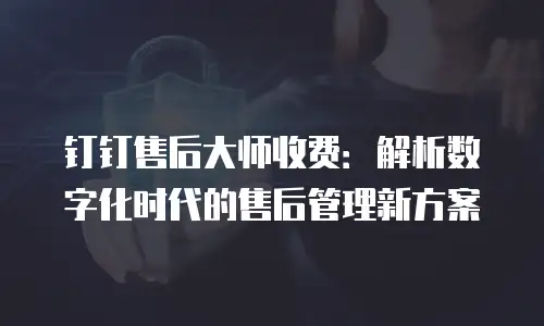 钉钉售后大师收费：解析数字化时代的售后管理新方案