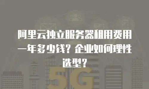 阿里云独立服务器租用费用一年多少钱？企业如何理性选型？