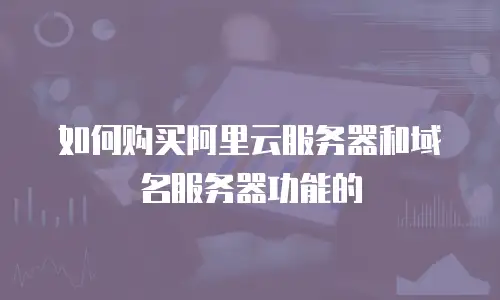 如何购买阿里云服务器和域名服务器功能的