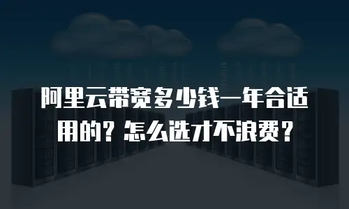 阿里云带宽多少钱一年合适用的？怎么选才不浪费？