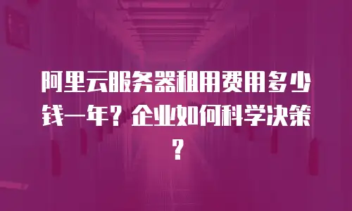 阿里云服务器租用费用多少钱一年？企业如何科学决策？