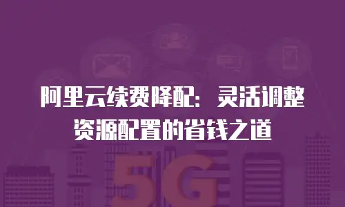 阿里云续费降配：灵活调整资源配置的省钱之道