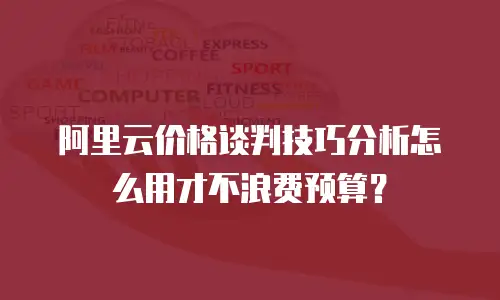 阿里云价格谈判技巧分析怎么用才不浪费预算？