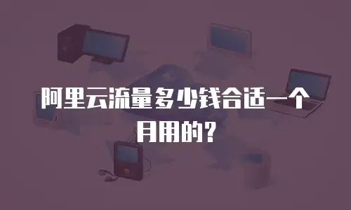 阿里云流量多少钱合适一个月用的？