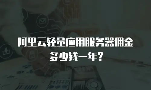 阿里云轻量应用服务器佣金多少钱一年？