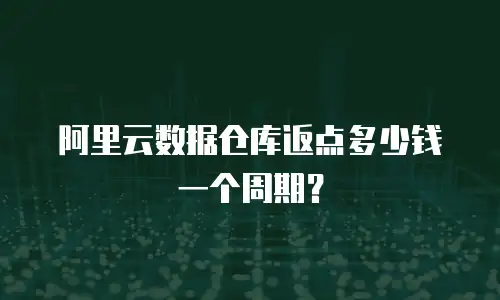 阿里云数据仓库返点多少钱一个周期？