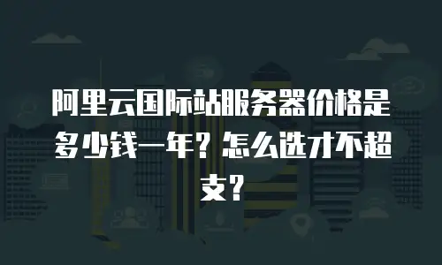 阿里云国际站服务器价格是多少钱一年？怎么选才不超支？