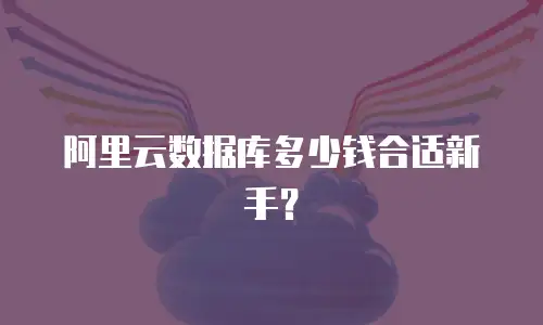阿里云数据库多少钱合适新手？