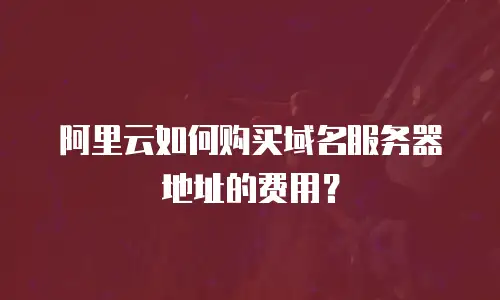 阿里云如何购买域名服务器地址的费用？